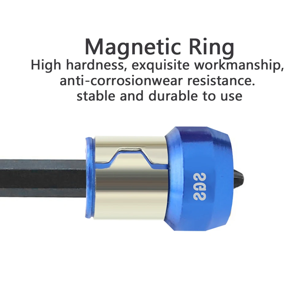 Magnetic Bit Holder Alloy Electric Magnetic Ring Screwdriver Bit Anti-Corrosion Strong Magnetizer for Phillip Drill Bit Magnetic