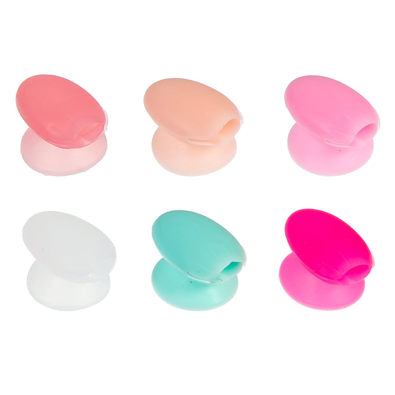 Juego de 6 uds de brochas de maquillaje antipérdida para labios, funda de bálsamo de viaje, cubiertas de Gel de sílice de silicona a prueba de polvo