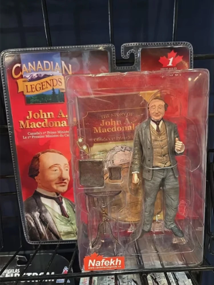 الأساطير الكندية جون أ. ماكدونالد النفخ أول رئيس كندا بوصة شخصيات الحركة دمى حقيقية