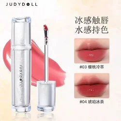 New color Judydoll Ice Iron Lip Glaze Mirror Lipstick Water Glow Film Ice Tea Lip Glaze Makeup