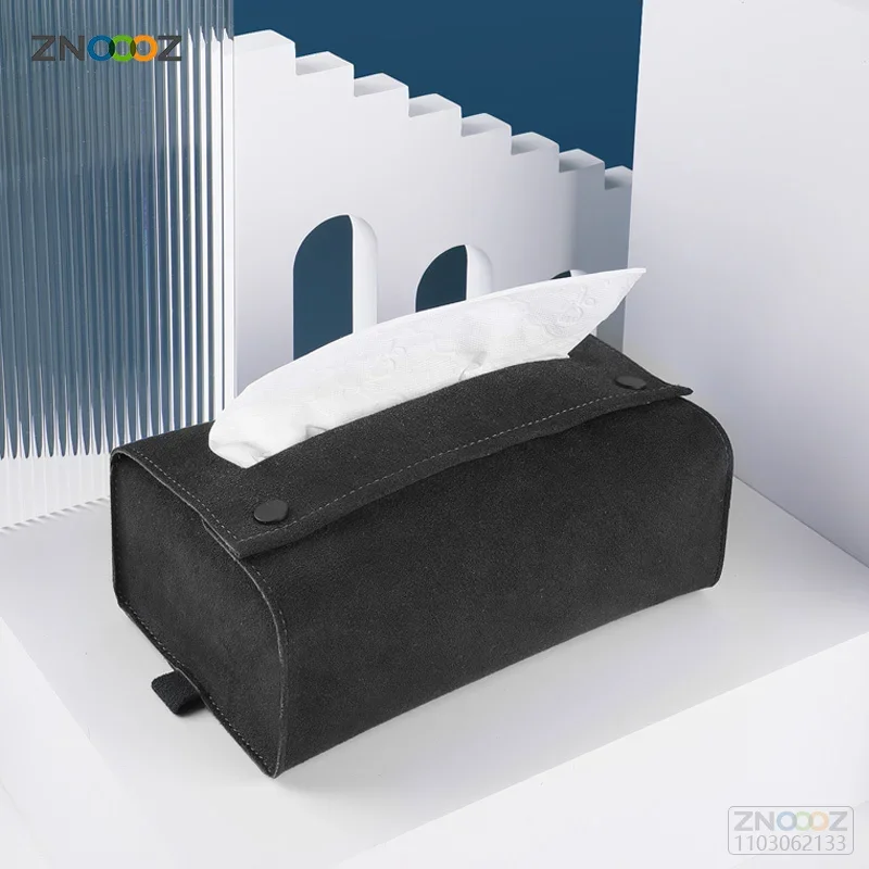 General Motors Tissue Box Suction Box  Suede Seat Suspension Multifunctional Tissue Bag Car Accessories