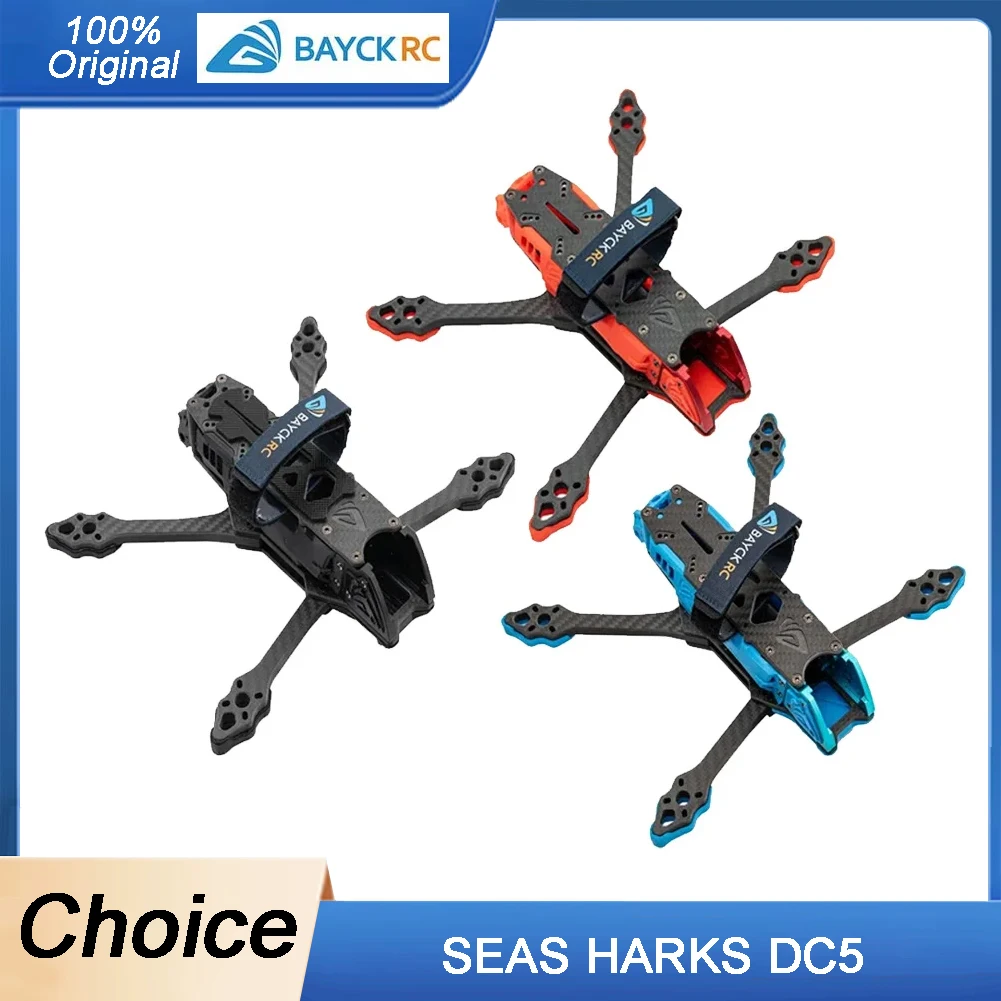 

BAYCKRC SEAS HARKS DC 5-inch FPV Drone Frame - 6mm Arm, Supports 5-inch Propellers, for Freestyle & Racing (Overhead Flying)