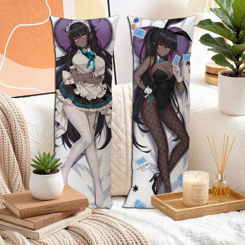 Anime Dark Skin Maid Girl Dakimakura Pillowcase Double Sided Long Body Pillow Cover For Otaku Home Decor Gift