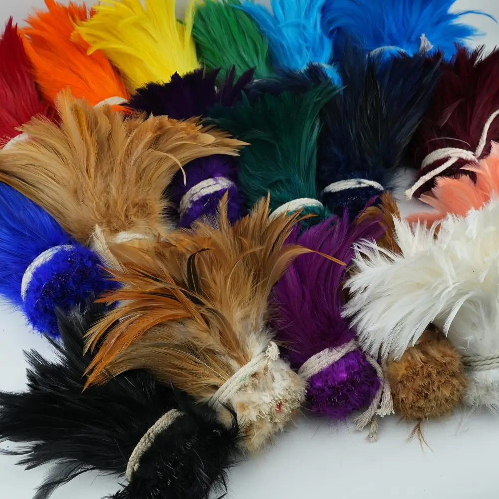 

18 color Professional Hackle for Fly Tying 5-6 Inch Strung Rooster Saddle Feathers Dry Fly & Nymph Hackle Premium Craft