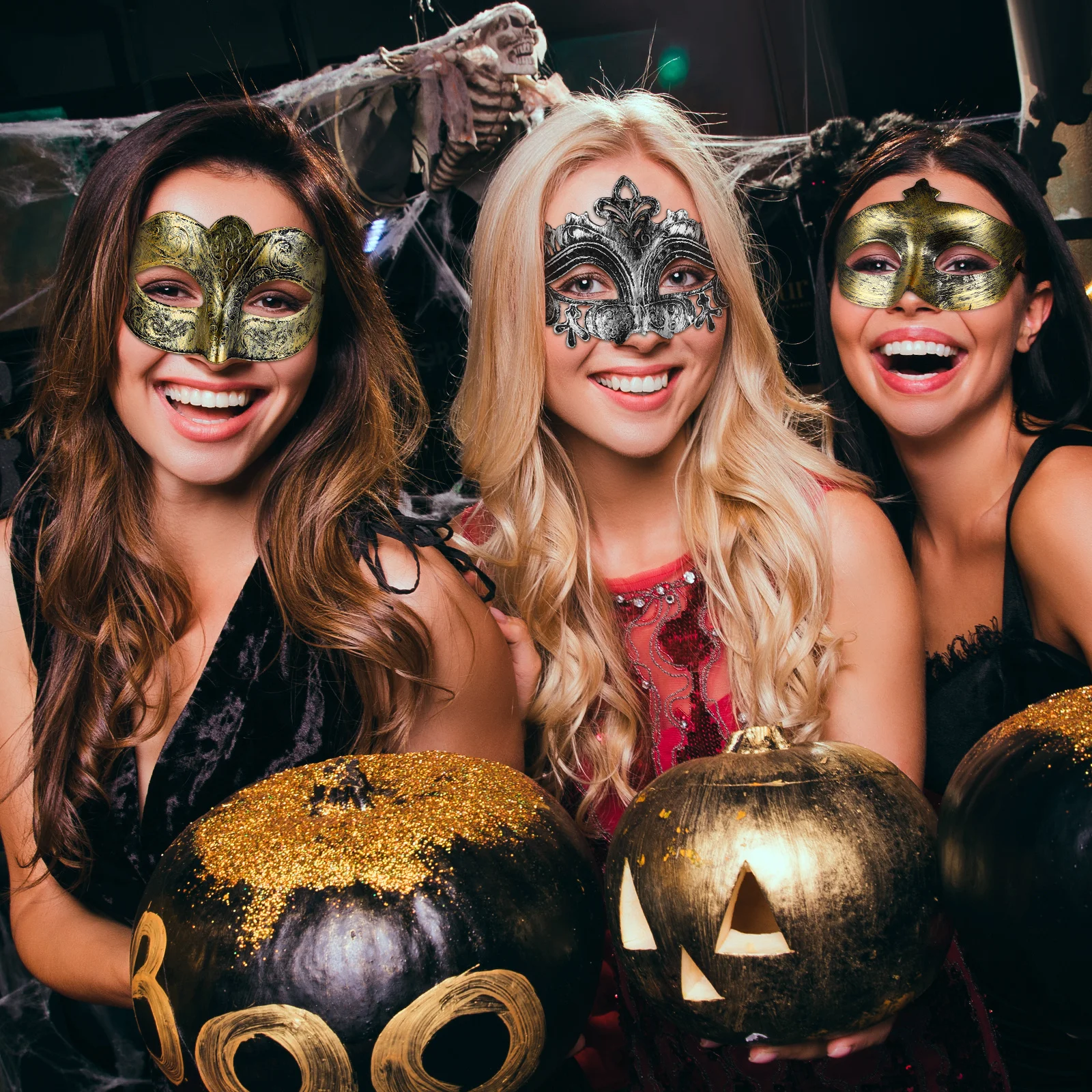 

8Pcs Carved Half Face Masks Roman Style Lightweight Halloween Masquerade Party Half Mask Cosplay Halloween Masks for Adults