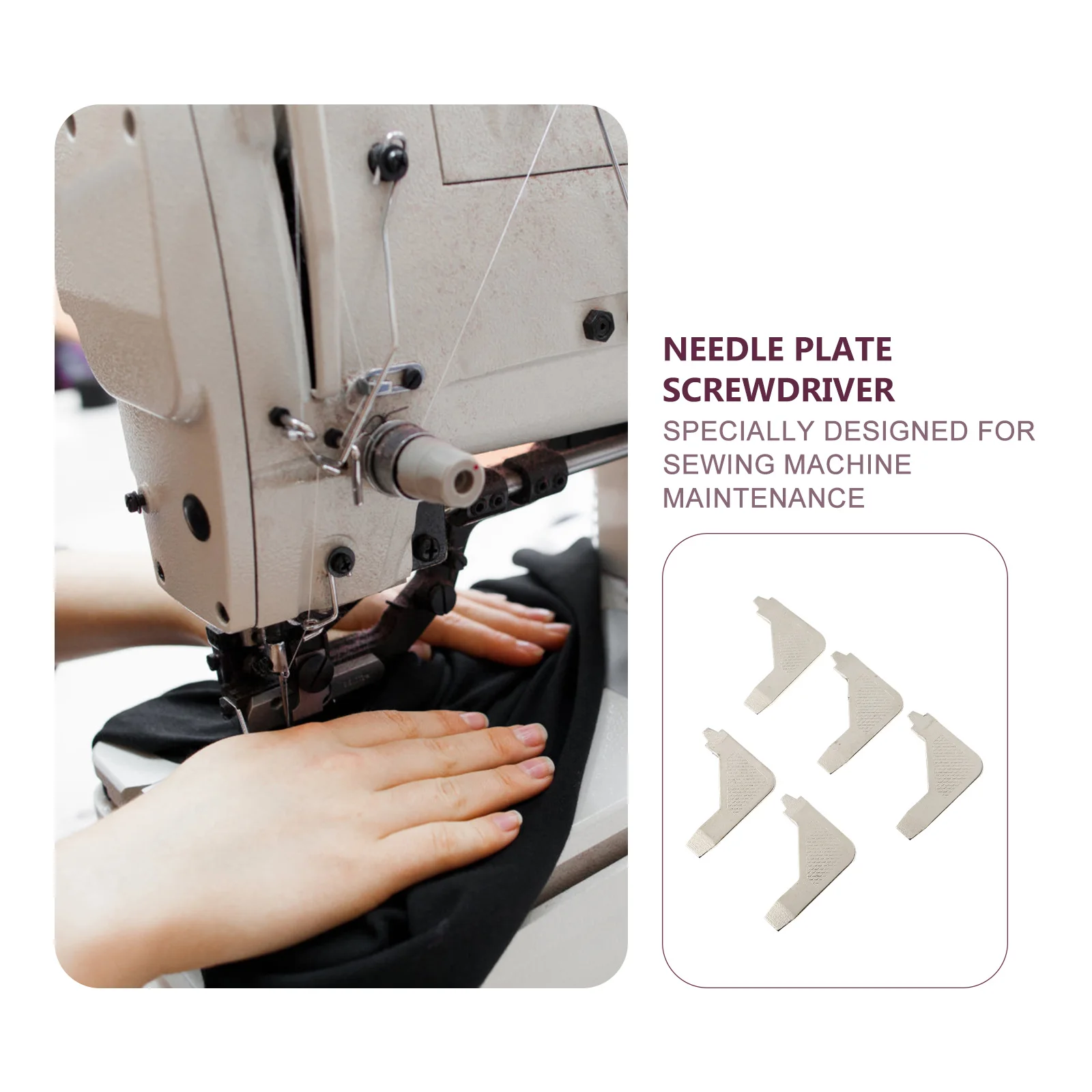 

5Pcs Sewing Machine Screwdriver Mini Metal Repair Tool for Needle Board Bobbin Case Sewing Machine Maintenance