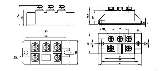 34YC MDS 150A 1600V Diode pha Diode Module Module Board MDS150A