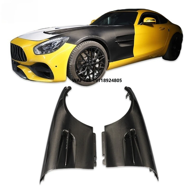 

For AMG GT GTS GTC Dry Carbon Fiber Mudguard Upgrade GTR Style Fender Car Bumper Body Conversion Kit