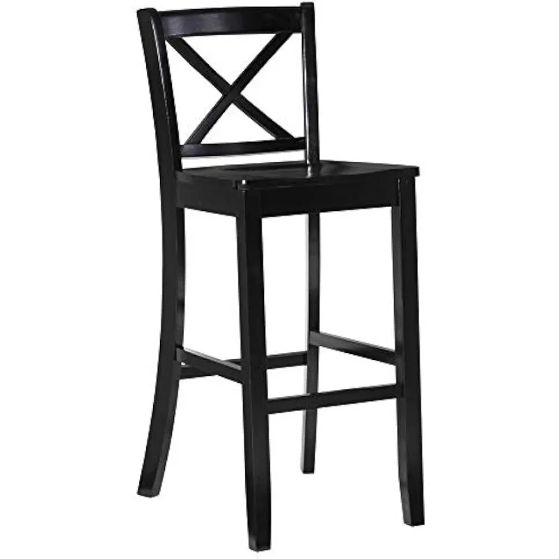 

Home Dcor Finished X-Back 30 дюймов, черный барный стул, 16 дюймов Ш x 17,91 дюйма Г x 42,91 дюйма В,