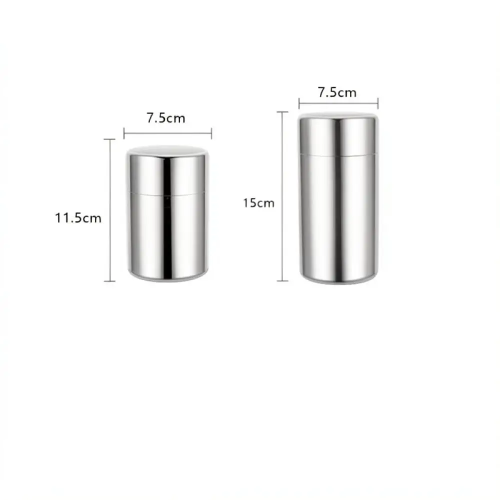Sealed Stainless Steel Tea Jar Food Storage Container Durable Metal Tin For Coffee Beans Dried Goods Travel Camping