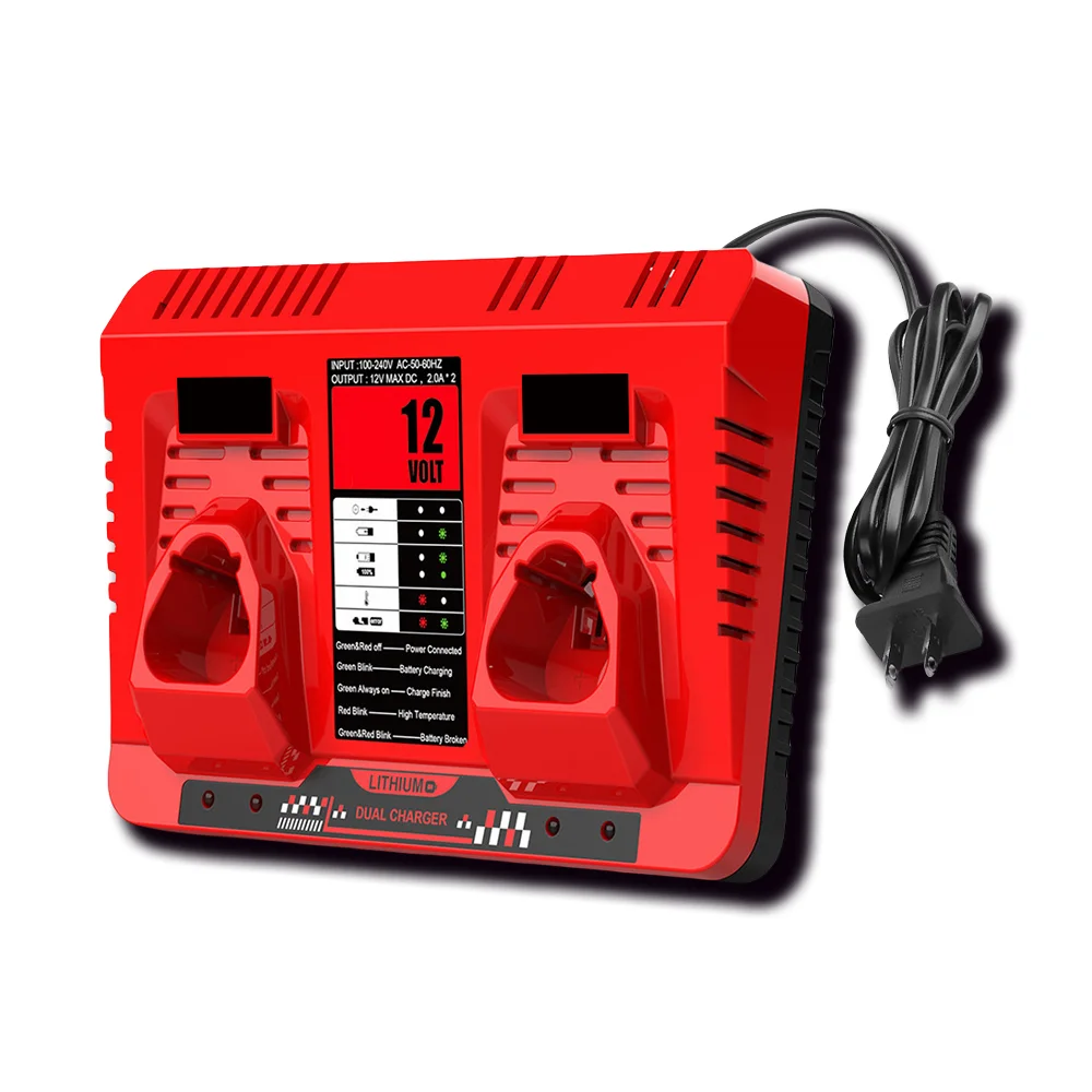 

Tools batteria 12v Charger 2A 3A Li-ion Charger for milwaukee m12 12V batería RechargeableLithium lon Power Tool Drill Battery
