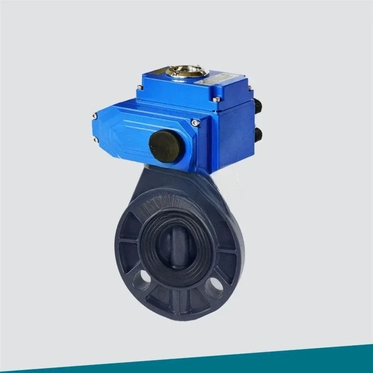 

Plastic valve Electric clamp Soft seal PVC butterfly valve Pipe valve Corrosion resistant