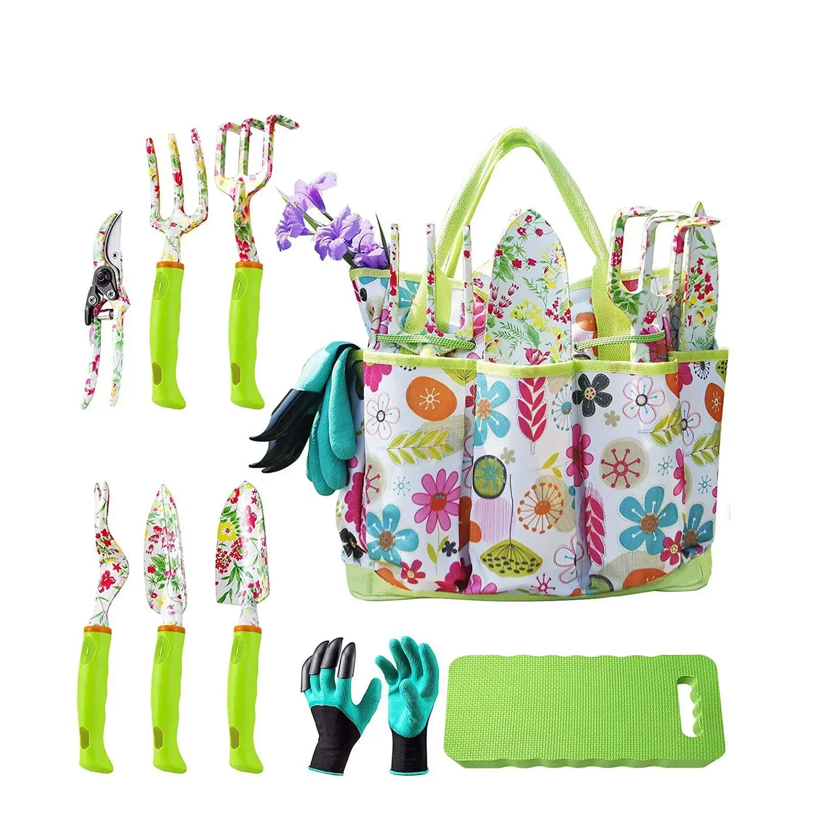 Perfect Stylish Floral Pattern Gardening Tools Ladies Lightweight Tools Bag for Balcony Flower Care