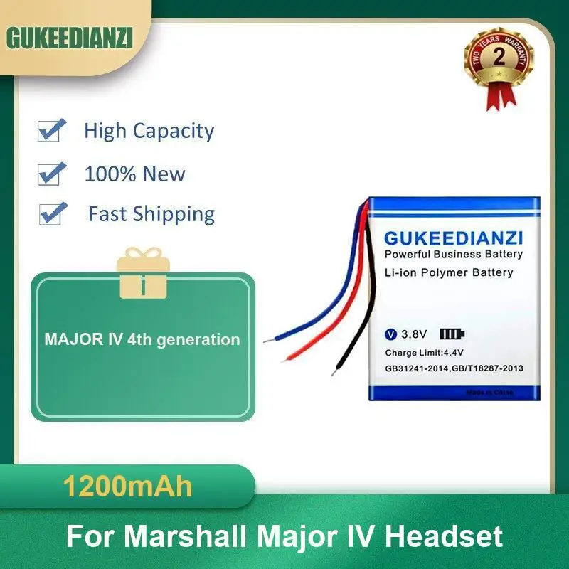 

1200mAh MAJOR IV 4th generation Wireless Headphones Battery For Marshall Major IV Headset High Capacity