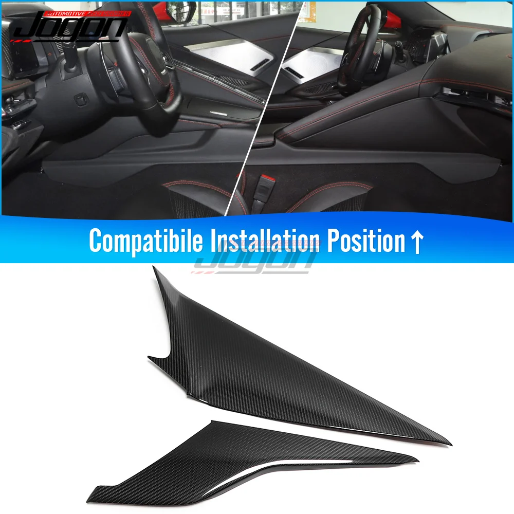 Carbon Trims For Chevrolet Corvette C8 Stingray Convertible Z06 Coupe Center Console Side Panel Trim Cover Interior Facelift