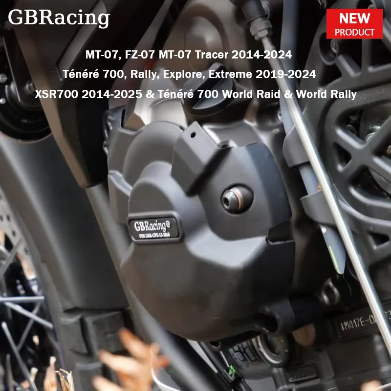 

V2 XSR700 Motorcycles Engine cover Protection case for GBRacing For MT-07, FZ-07, MT-07 Tracer 2014-2024 Engine Guard