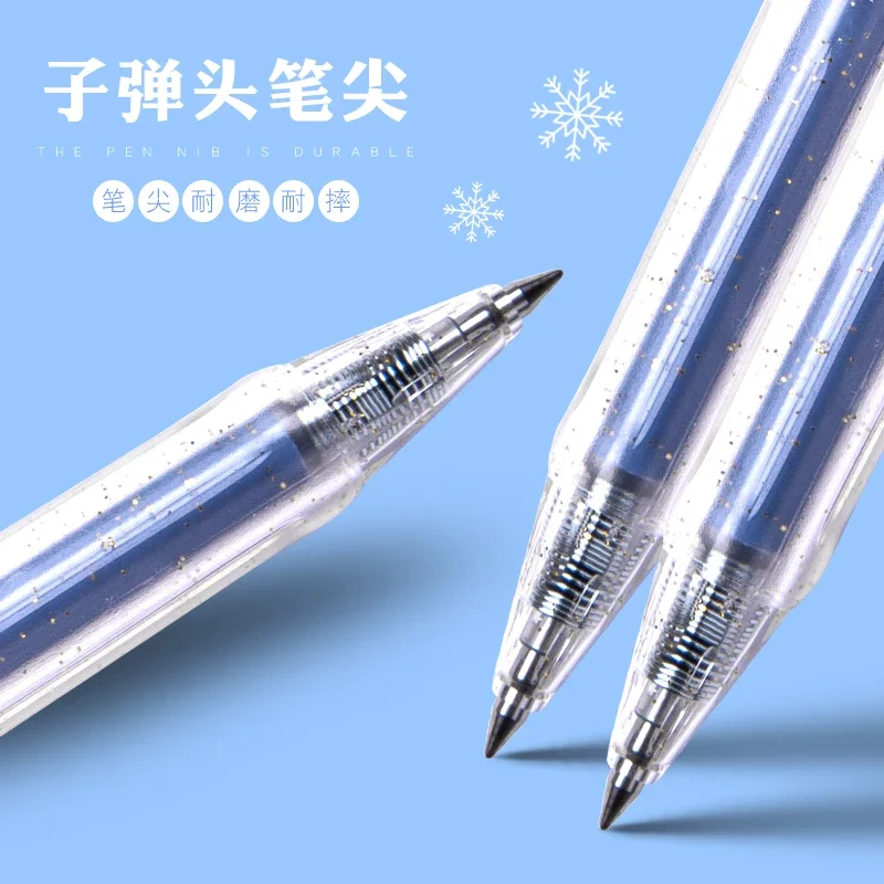 3/6/12 قطعة M & G مهرجان الجليد هلام القلم 0.5 مللي متر الأسود مكتب توقيع القلم H5614 لطيف القرطاسية Kawaii اللوازم المدرسية #5