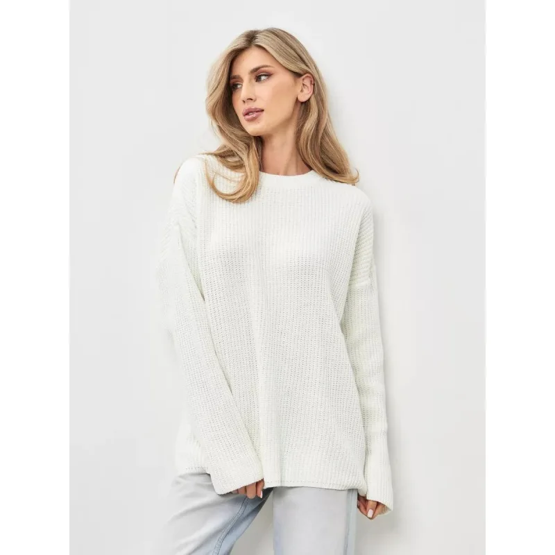 

European and American 2025 autumn and winter round neck pullover loose long sleeved basic casual fashion knitwear sweater for wo