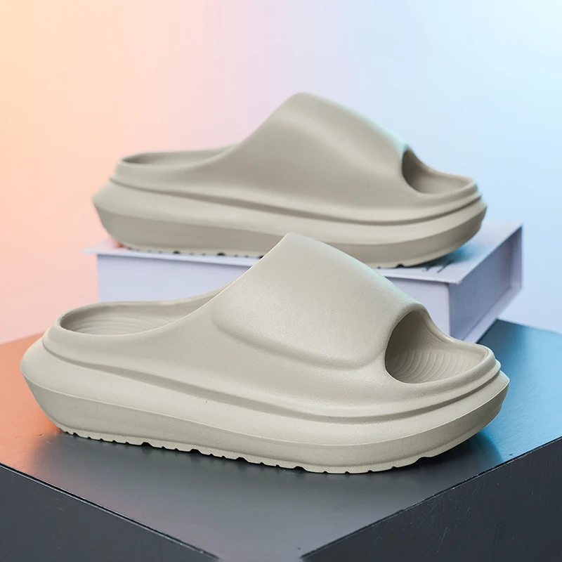 

Новые летние мужские шлепанцы из ЭВА, толстые мягкие сандалии, пляжные сабо, уличные сандалии, мужская повседневная обувь для сада, домашние тапочки для мужчин и женщин