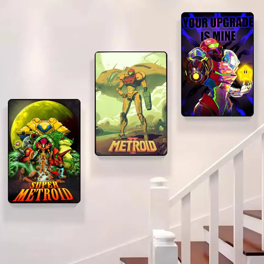 ملصق قماشي للخط من Metroid Prime: خالي من التجاعيد ومقاوم للماء ومتين لجميع الفضاء لتزيين الحائط