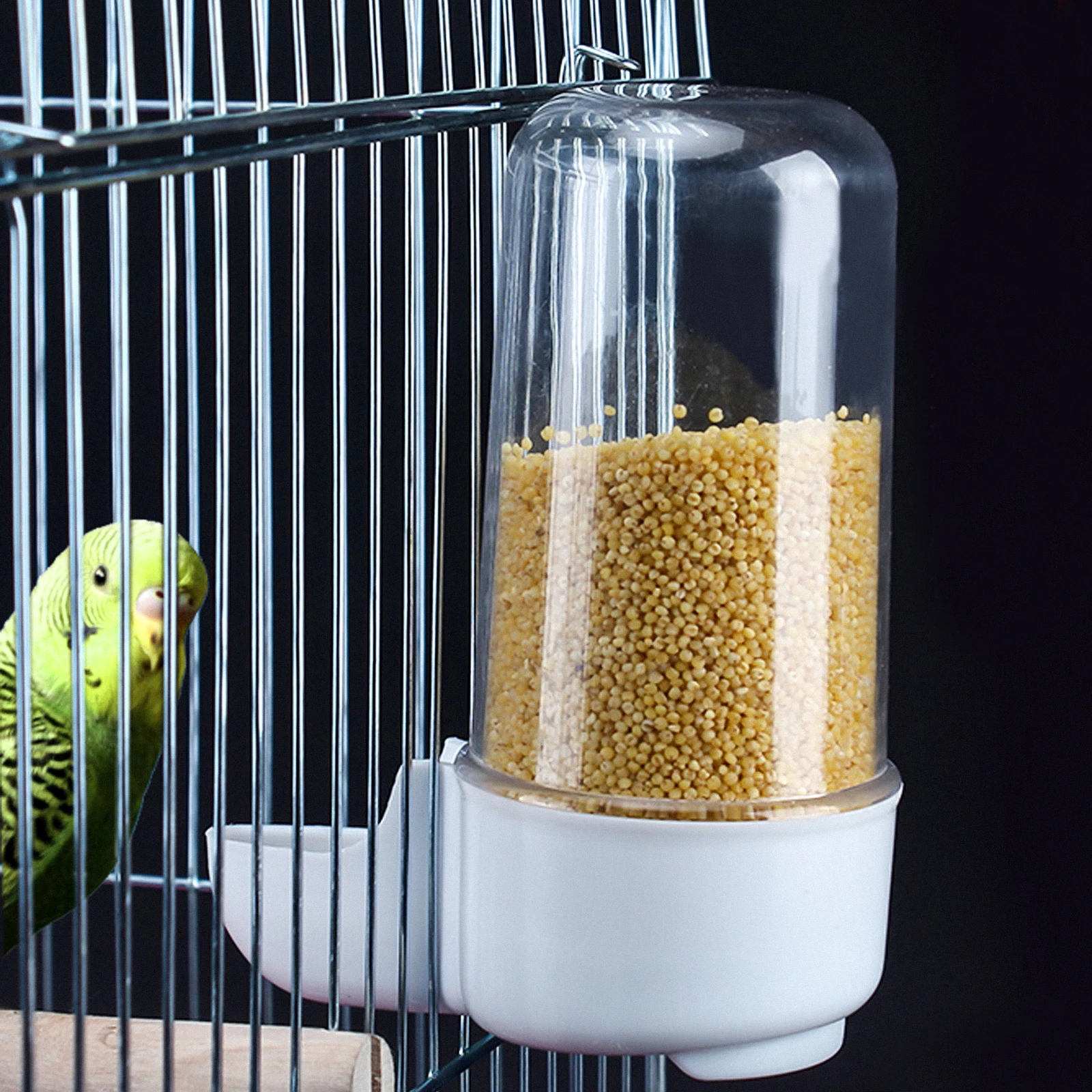 

Automatic Bird Plastic Automatic Bird Parrot Plastic Waterer Feeder Simple Pet Food Water Dispenser Parrot Cage Accessory