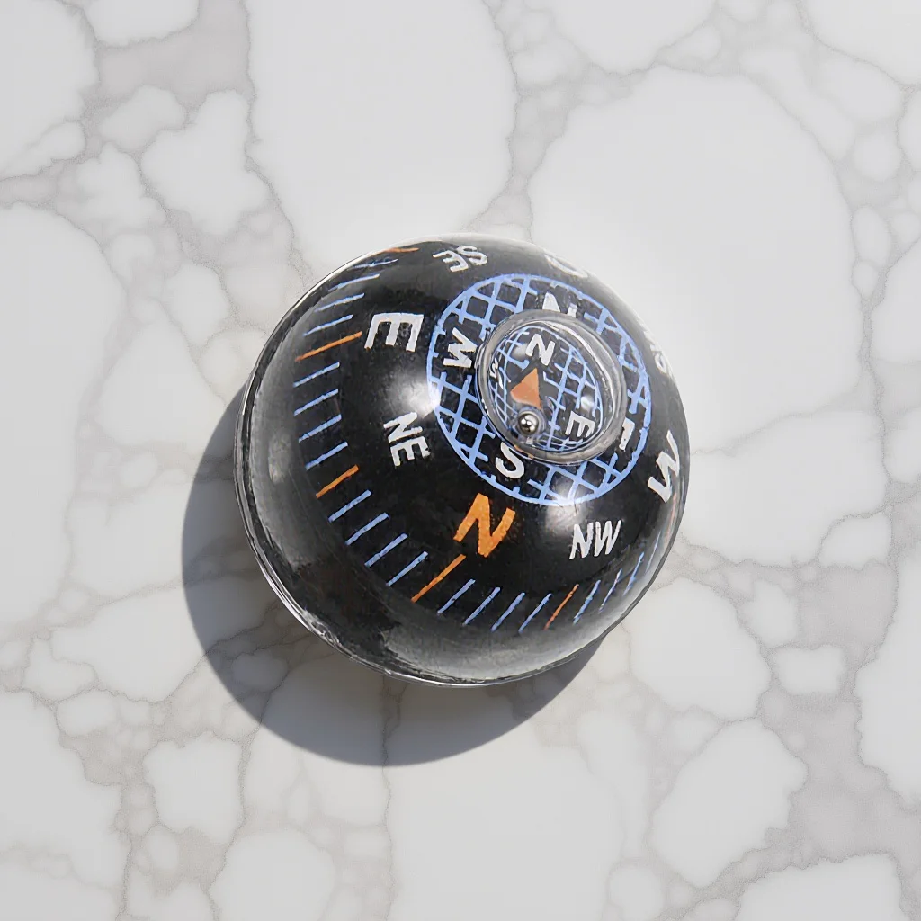 

Black Mini Ball Compass Plastic for Car Dashboard Automotive Automotive Vehicle Navigation Motorcycle Outdoor Compass