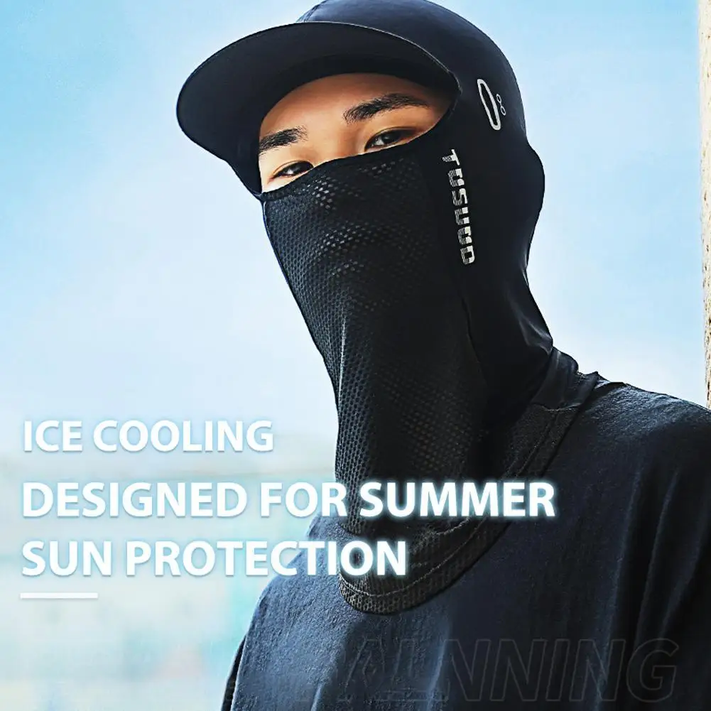 

Balaclava Face Mask UV Protection Brim Full Face Mask Breathable Cooling Helmet Lining Headgear For Cycling