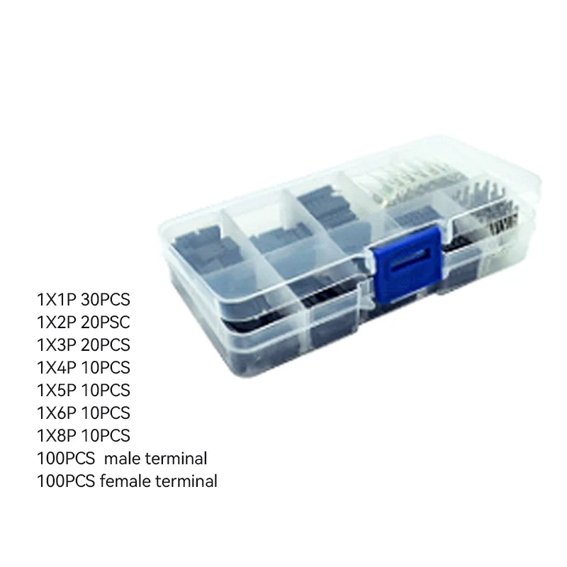 310/620PCS 2.54mm DuPont Wire Jumper Connector Housing 1/2/3/4/5/6/8 Pin Header With Male Female Terminal Kits Box DIY