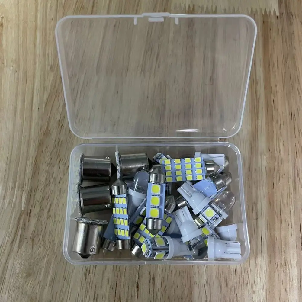 Boxed 28Pcs LED Car Interior Lights Bulb Kit 6000K White, Dome Map Lamps 31mm 6SMD 36mm 3SMD 41mm 16SMD T10 5SMD 0.2W