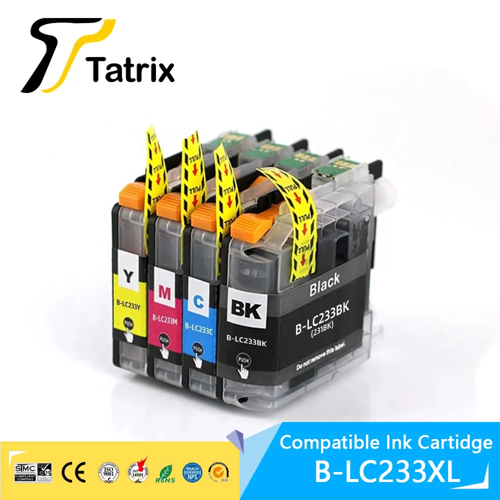 Tatrix LC231 LC233 Premium Color Compatible Printer Ink Cartridge for Brother MFC-J5720/J4120/ J4620/J5320/ DCP-J562DW/MFCJ480DW