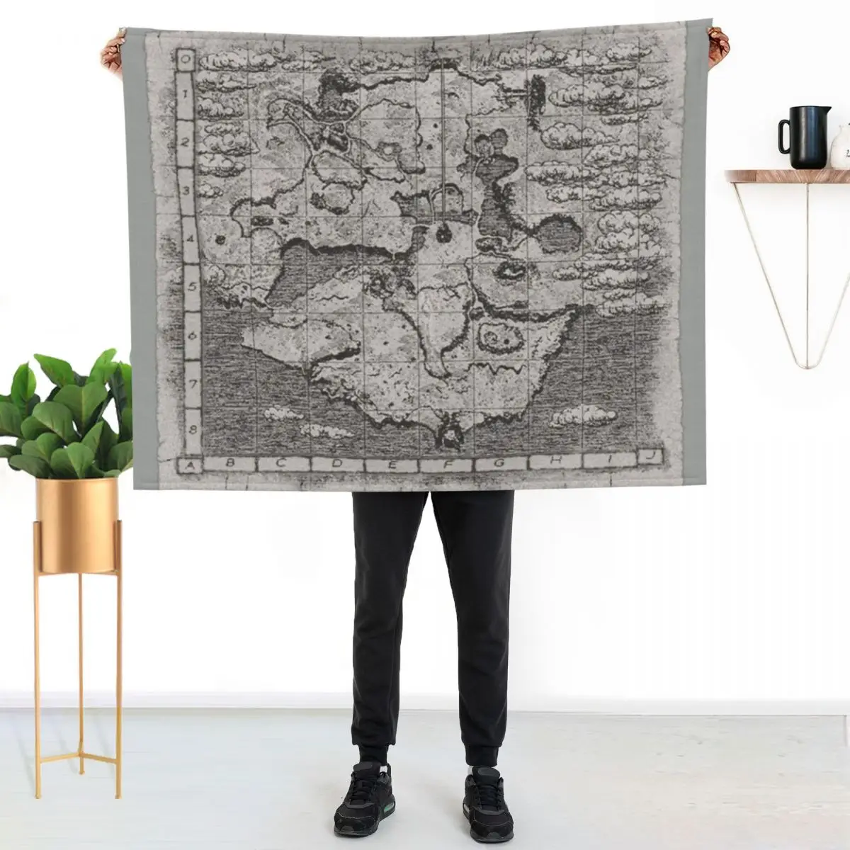 

Shadow of the Colossus map Throw Blanket Soft Warm Blanket Gift for Grandparents