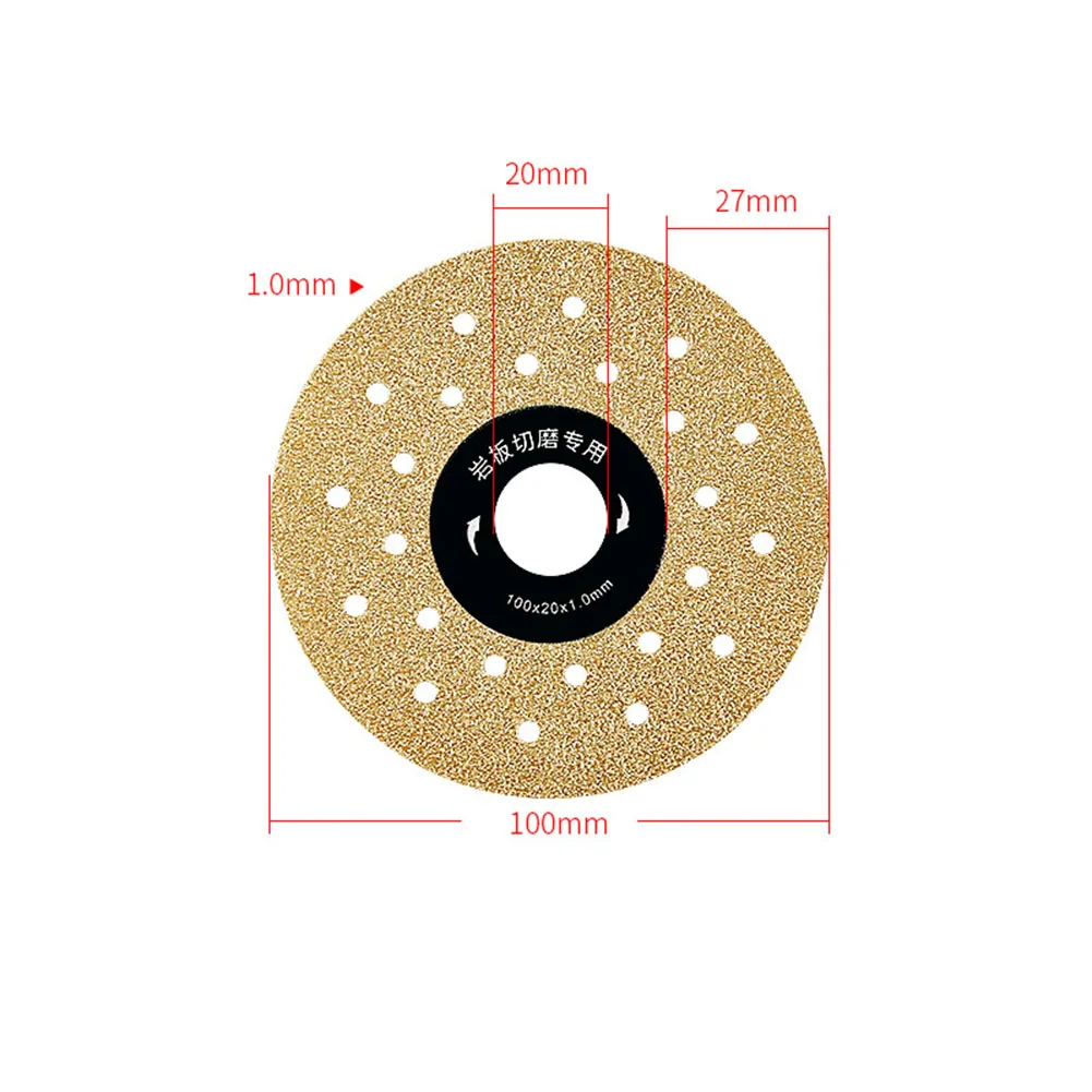 100mm Rock Slab Cutting Disc Diamond Saw Blade Grinding Disc For Stone Glass Marble Chamfering Cutting Polishing Tools