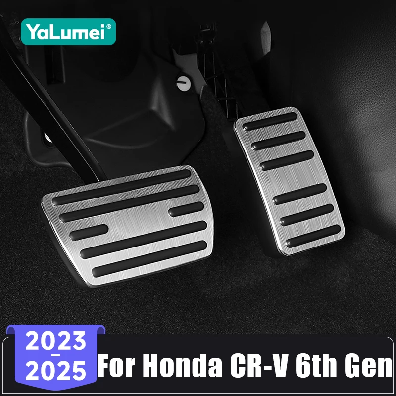 Für Honda CR-V CRV 6. Generation 2023 2024 2025 Aluminium Auto Bremse Kraftstoff Beschleuniger Fußstütze Pedal Abdeckung Nicht Slip pad Zubehör