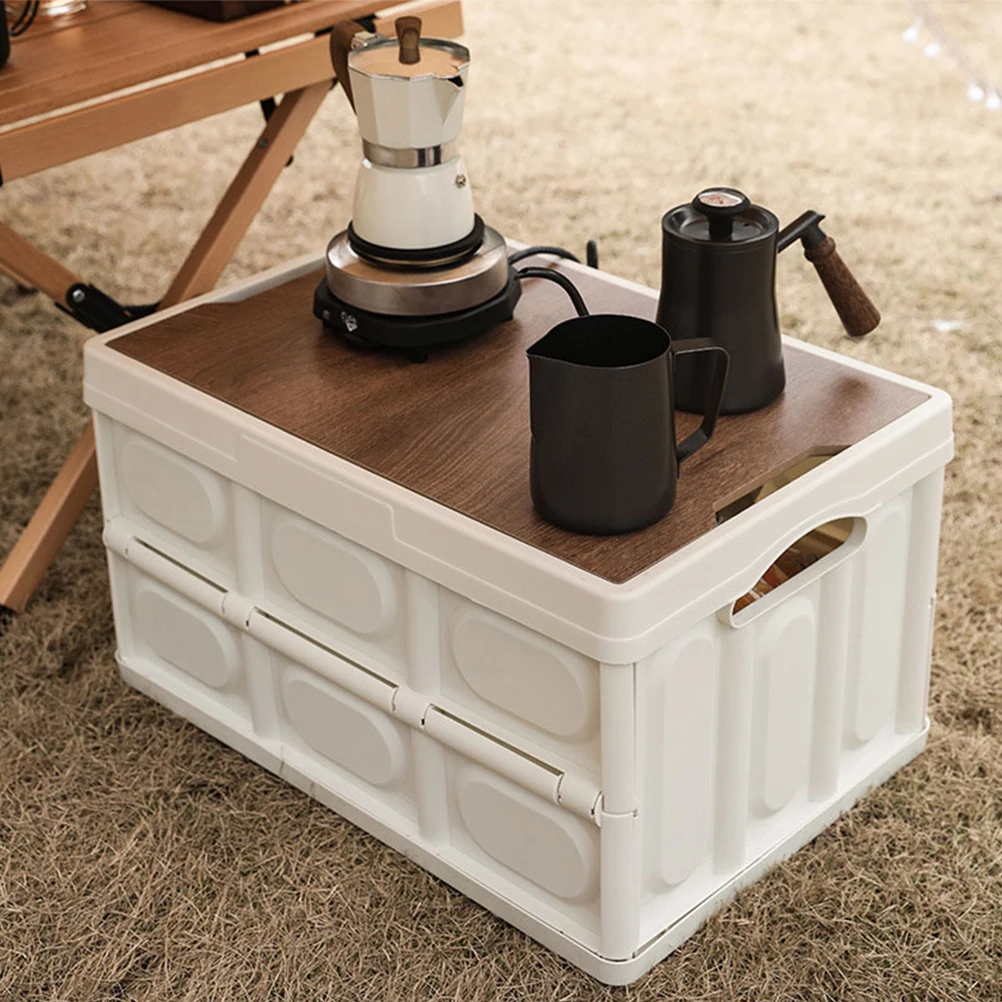 

Fast Folding Large Capacity Outdoor Storage Box Reinforced Bottom Collapsible Plastic Container For Camping Gear Car Trunk