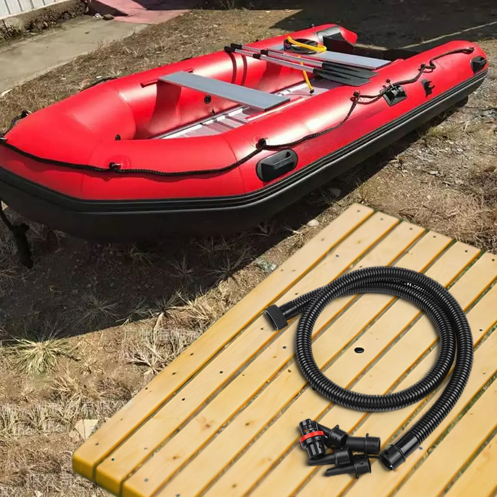 خرطوم للمنتجات القابلة للنفخ، خرطوم لوح مجداف، خرطوم مضخة هواء قابل للنفخ مناسب للفراش القابل للنفخ، رائع لأيام الشاطئ #2