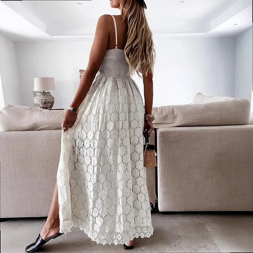 Women's Hollow Out Jumpsuit Summer Fashion Playsuit Overall Romper Trendy Vacation Outfit