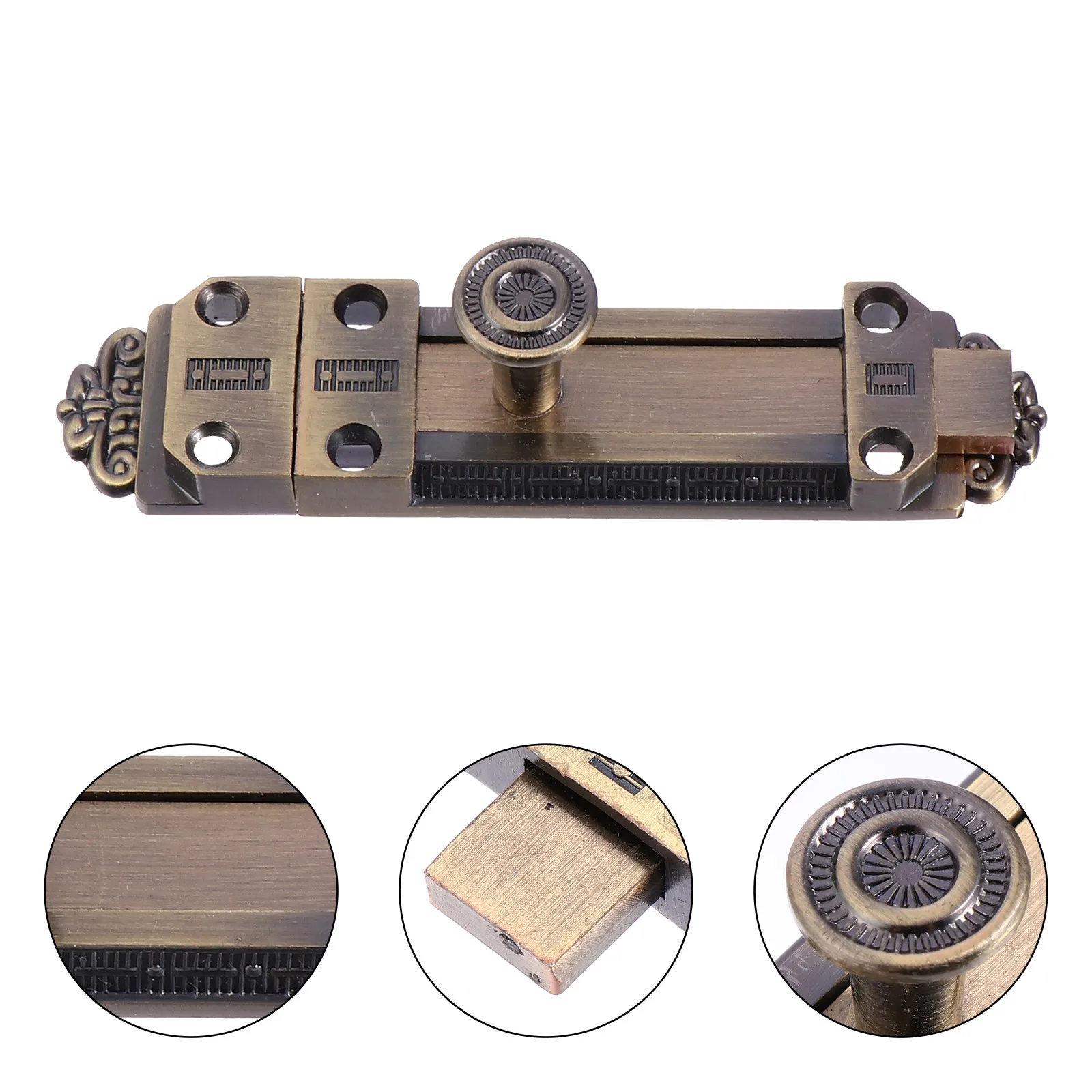 Vintage Alloy Slide Door Bolt Retro Zinc Alloy Door Latch Lock Heavy Duty Security Sliding Lock Home Hardware Supplies