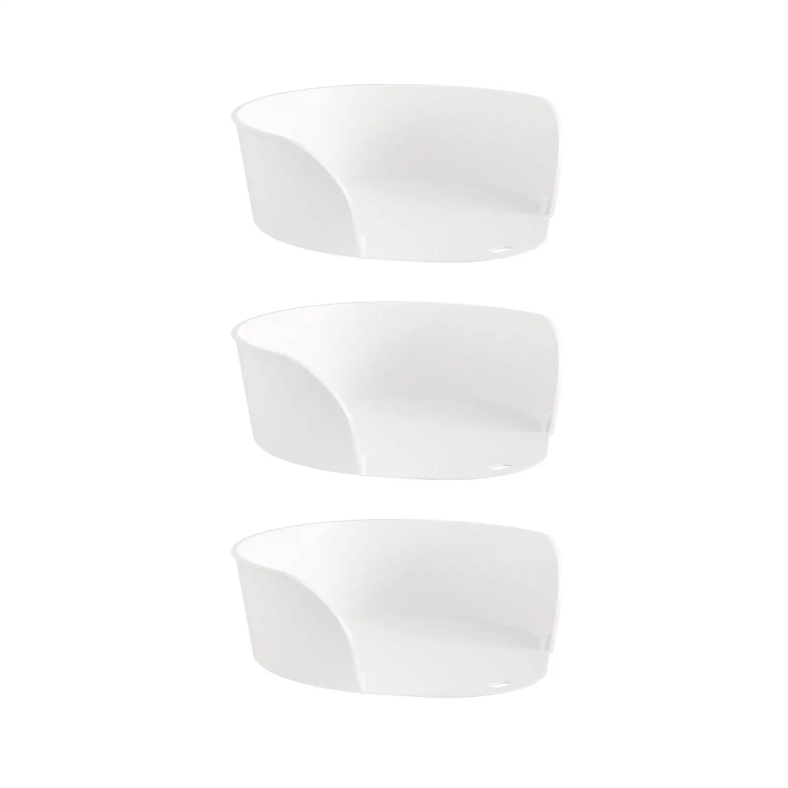 3 Pieces Side Dish Plate Meal Prep Bowls White Countertop Easily Clean Organizer Party Chopping Board Side Dish Plate
