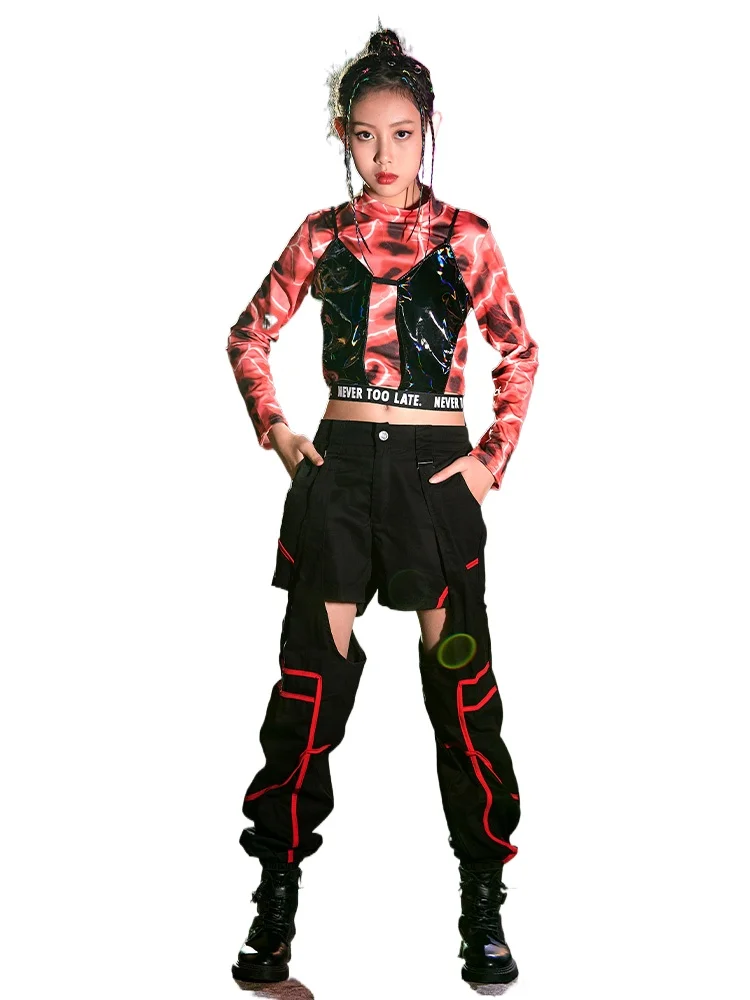 

Children's Jazz Dance Costumes Girls Navel Street Dance Walk Show Hip Hop Street Dance Street Trendy Clothing