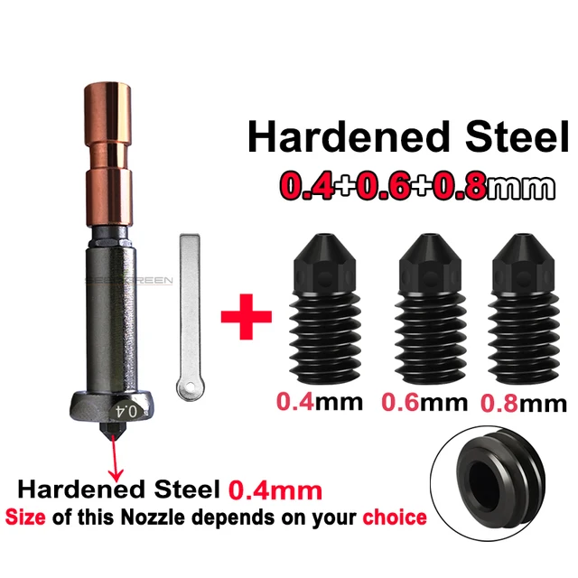 thumbnail image 2 of 3pcs 0.4/0.6/0.8mm Integrated Nozzles For Anycubic Kobra 3 2 of 13