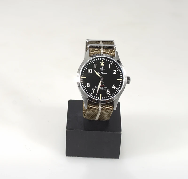 Classic Japanese Quartz Movement Pilot Wristwatch Pin Buckle Waterproof Luminous