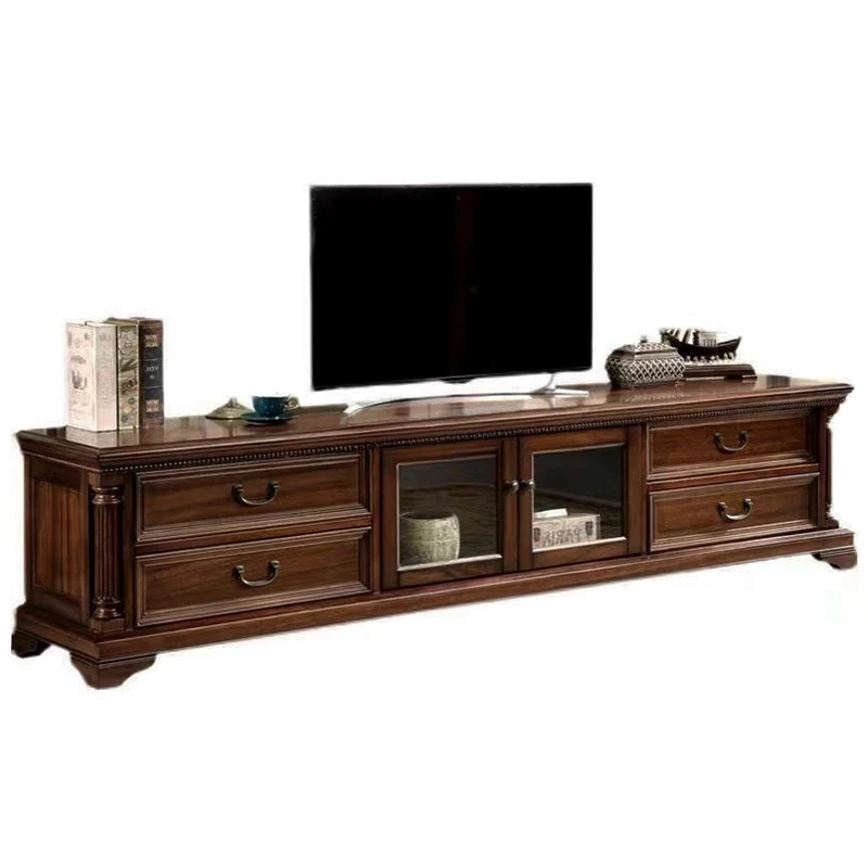 

American simple and beautiful all-solid wood TV cabinet wine cabinet coffee table, European style