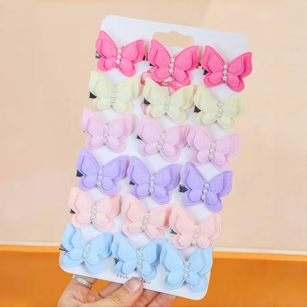 New Colorful Girls Hair Accessories Set Bowknot Flower Shape Hair Clips Hair Bows Party Dress Up