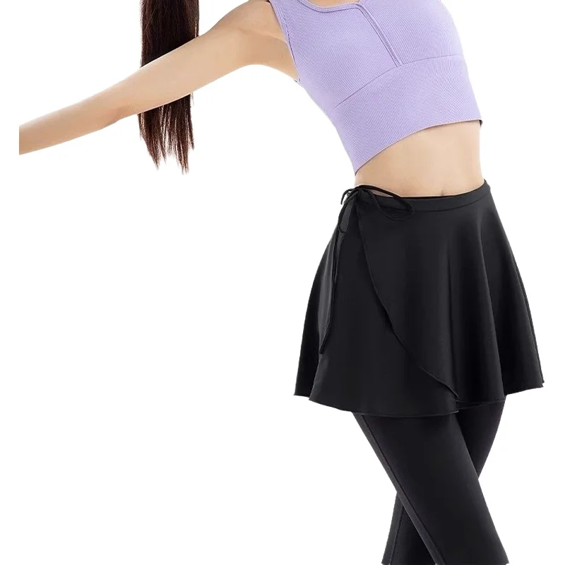 Yoga Butt Covering Skirt Fitness Running Netball Short Skirt Women's Sport Embarrassment Preventing Tool High Elasticity Nylon
