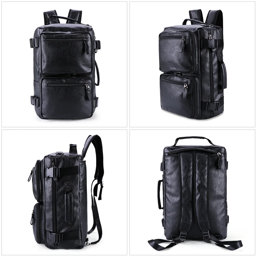 Sac à main MessGrass en cuir PU souple pour homme, étui à bombes d'affaires, sac à main pour ordinateur portable 15.6 ", 3 utilisations, sac à main multifonctionnel lancé, fourre-tout masculin