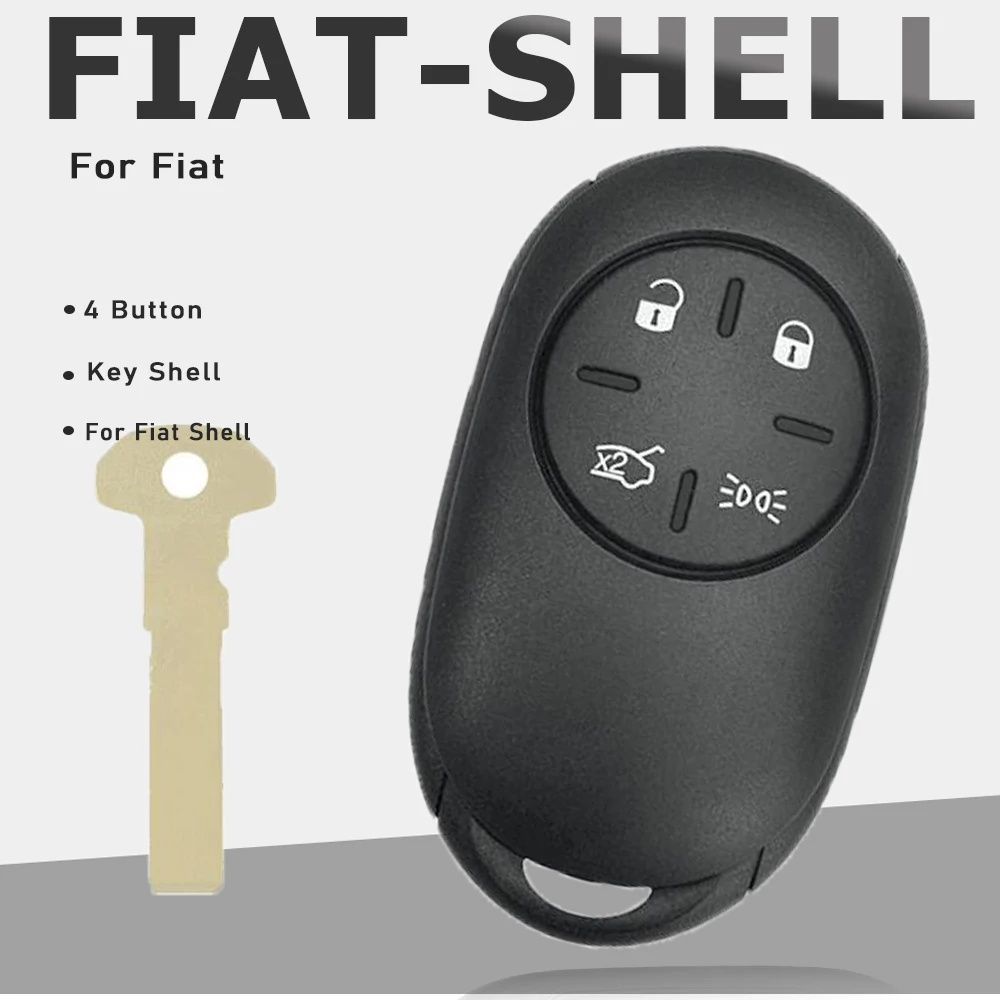 

KEYECU Remote Key Shell Case Key Cover 4 Button Fob for Fiat 500 500e 500X 2023 2024 2025