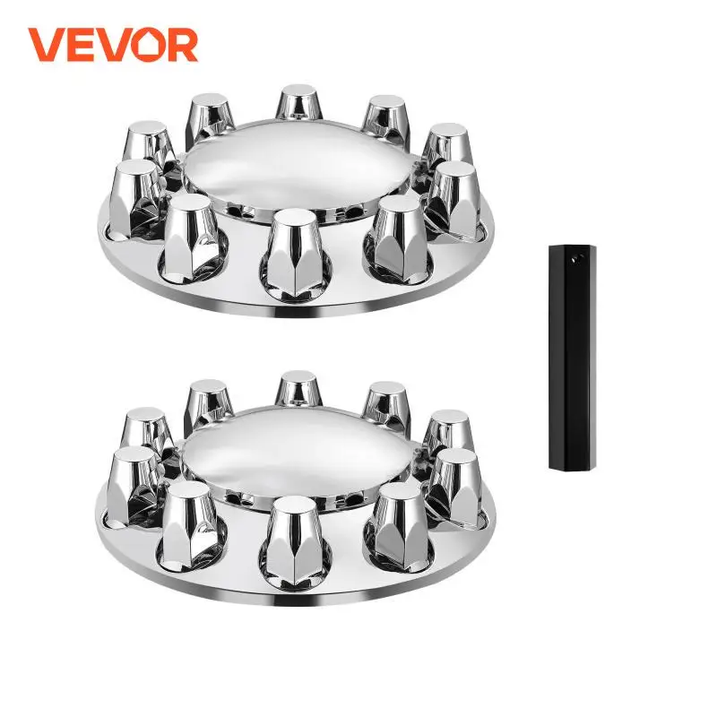 VEVOR Front Axle Wheel Covers Dome Axle Cover for Semi Truck ABS Electroplate Rust-Resistant Lug Nut Cover Universal Axle Cover