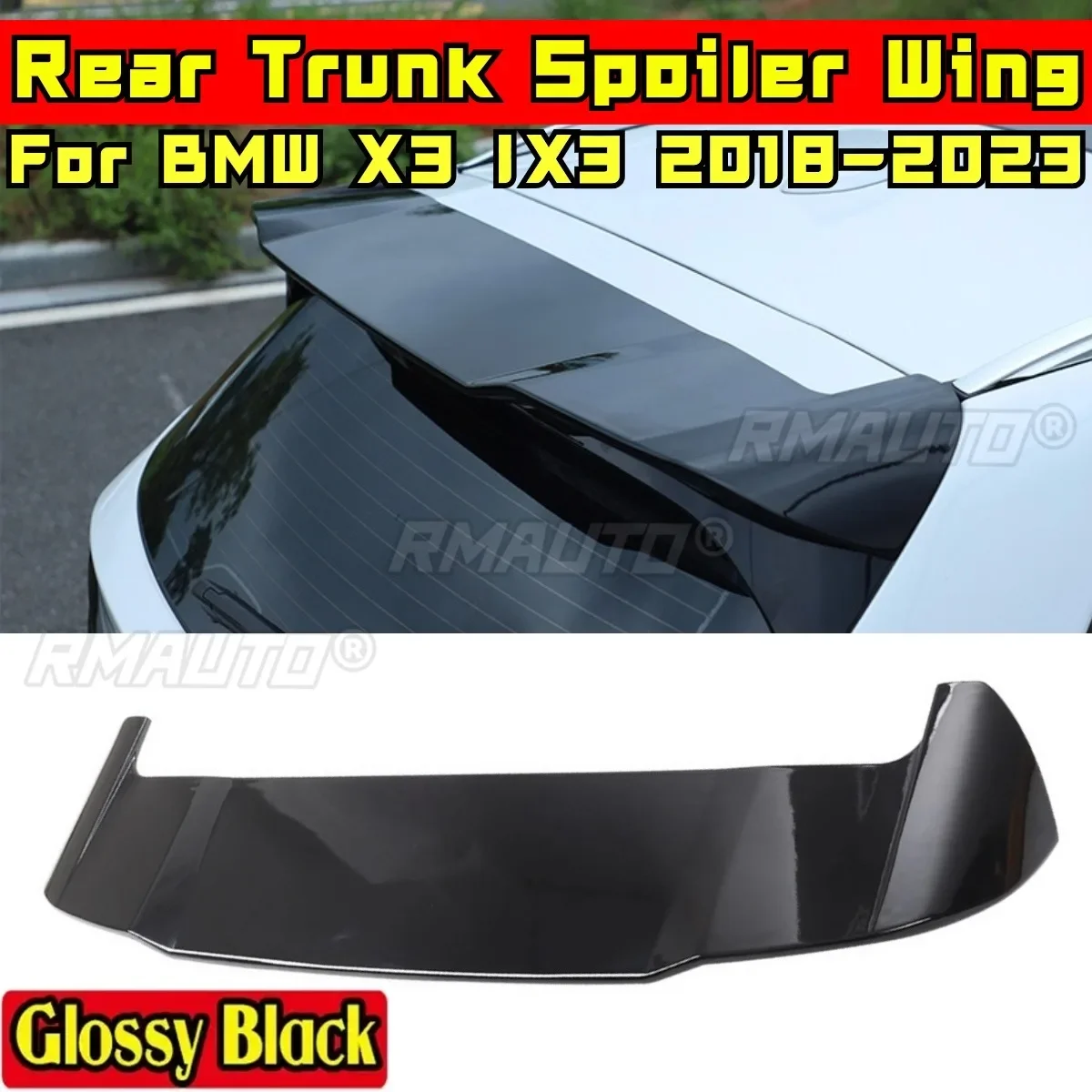 

For X3 IX3 Body Kit Rear Trunk Spoiler Glossy Black Sport Style Rear Trunk Wing for BMW X3 IX3 2018-2023 Car Accessories