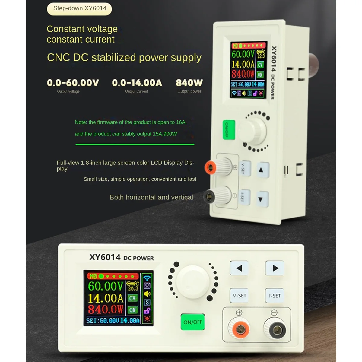 Tension DC Stabilisée Réglable XY6014, Alimentation Électrique, 1.8 Pouces, Document LCD, Tension Constante, Courant Constant, 900W