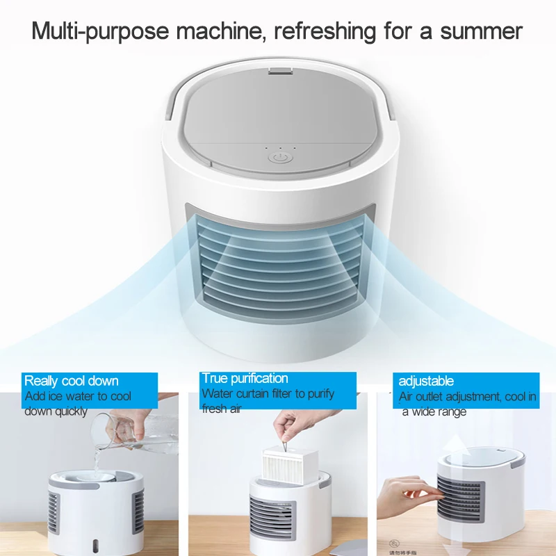 For Water-Cooled Small Air-Cooled Household Humidification Fan Portable Usb Electric Fan Spray Humidification 380ml